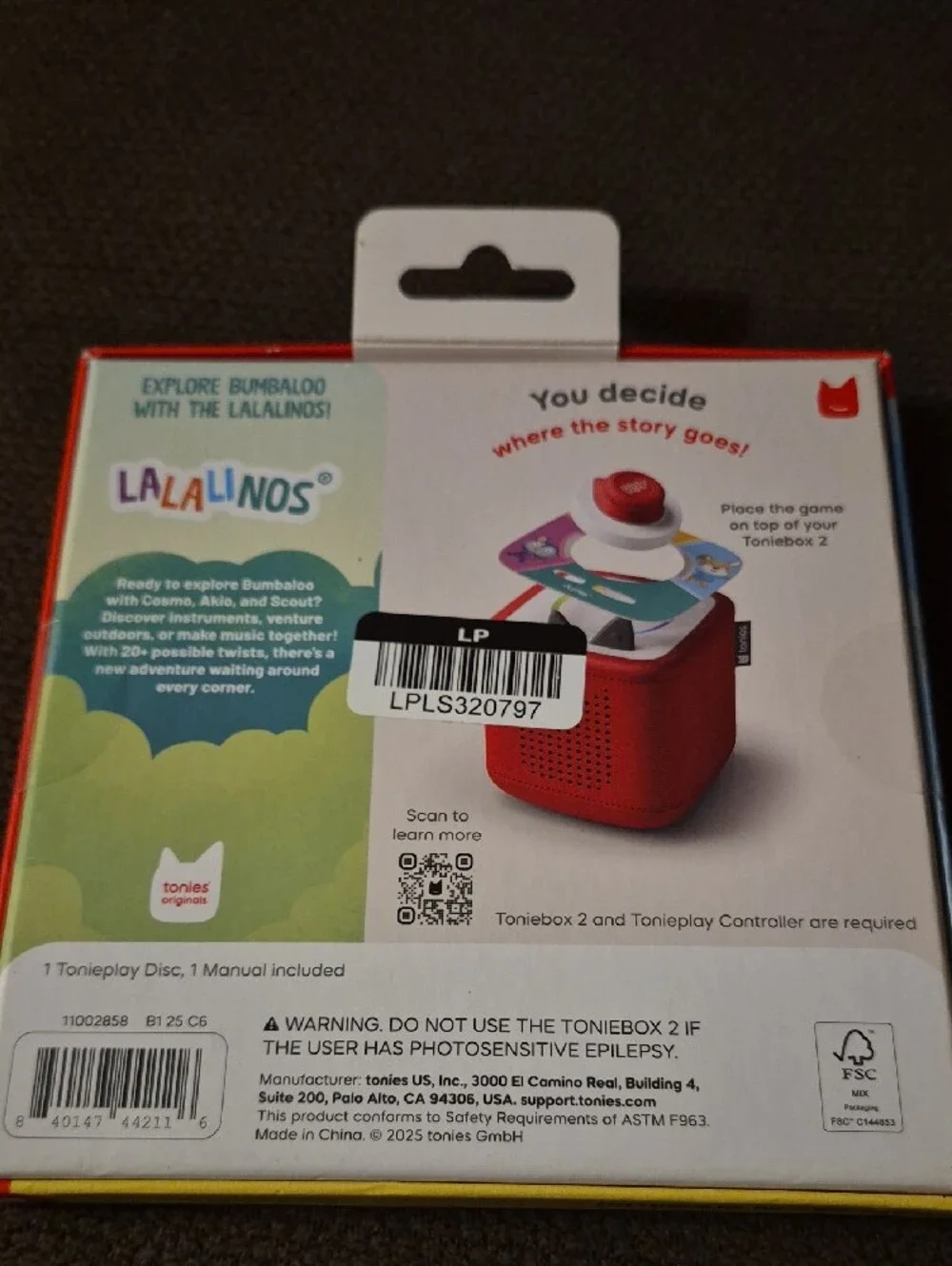 Tonies La Lalinos Your Day in Bumbaloo Tonieplay Game – White & Blue Age 3T